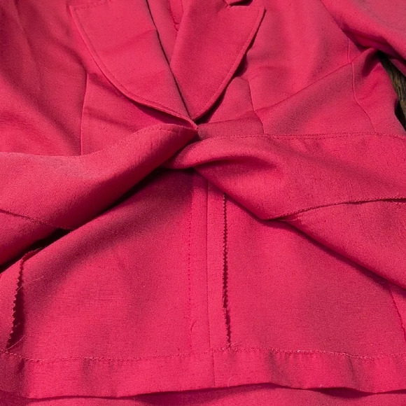 Vintage - CUSTOM Red Blazer and Skirt Suit Set - Picture 2 of 10